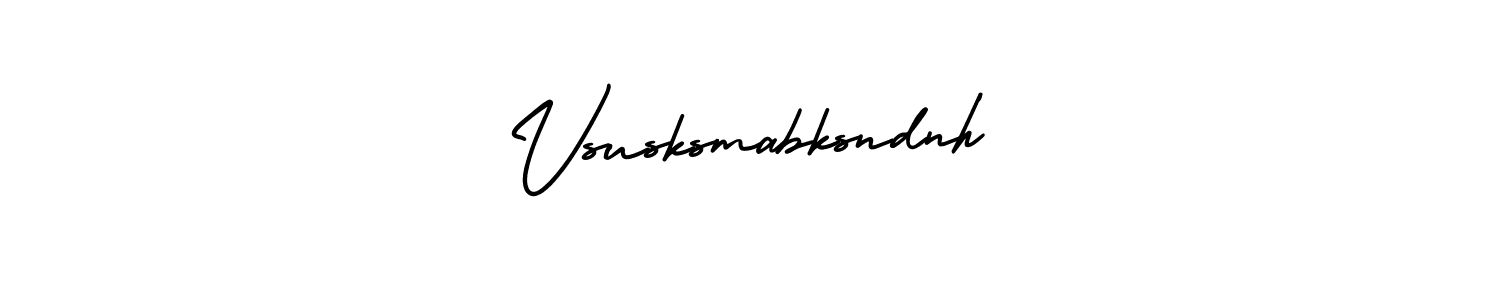 You should practise on your own different ways (AmerikaSignatureDemo-Regular) to write your name (Vsusksmabksndnh) in signature. don't let someone else do it for you. Vsusksmabksndnh signature style 3 images and pictures png