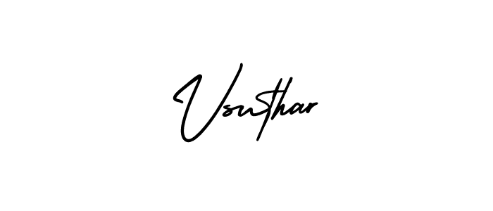 Use a signature maker to create a handwritten signature online. With this signature software, you can design (AmerikaSignatureDemo-Regular) your own signature for name Vsuthar. Vsuthar signature style 3 images and pictures png