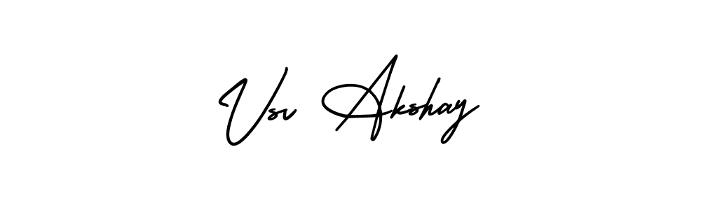 How to make Vsv Akshay signature? AmerikaSignatureDemo-Regular is a professional autograph style. Create handwritten signature for Vsv Akshay name. Vsv Akshay signature style 3 images and pictures png