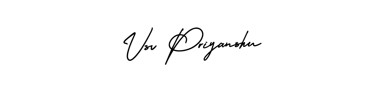 Use a signature maker to create a handwritten signature online. With this signature software, you can design (AmerikaSignatureDemo-Regular) your own signature for name Vsv Priyanshu. Vsv Priyanshu signature style 3 images and pictures png