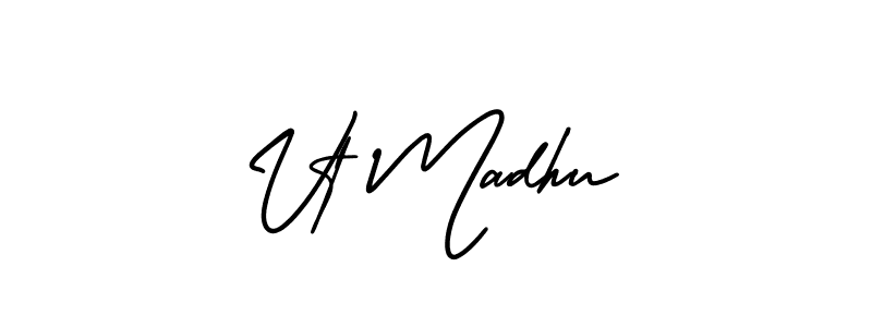 Use a signature maker to create a handwritten signature online. With this signature software, you can design (AmerikaSignatureDemo-Regular) your own signature for name Vt Madhu. Vt Madhu signature style 3 images and pictures png