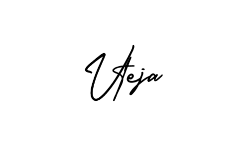 Use a signature maker to create a handwritten signature online. With this signature software, you can design (AmerikaSignatureDemo-Regular) your own signature for name Vteja. Vteja signature style 3 images and pictures png