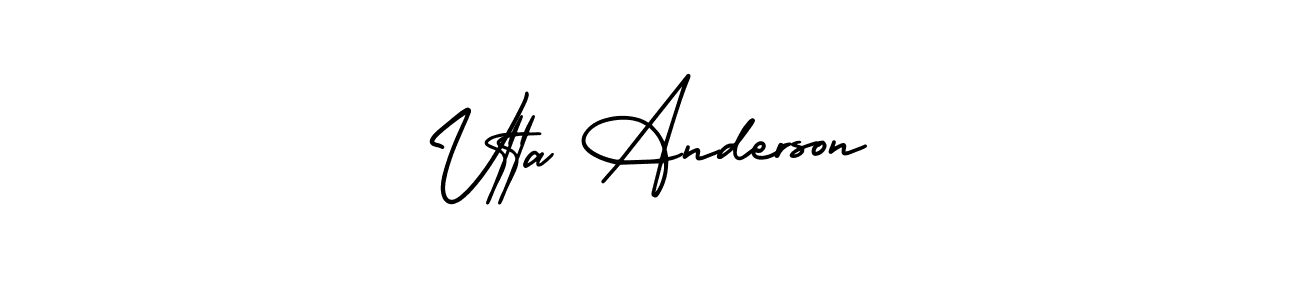 Make a beautiful signature design for name Vtta Anderson. With this signature (AmerikaSignatureDemo-Regular) style, you can create a handwritten signature for free. Vtta Anderson signature style 3 images and pictures png