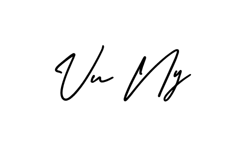 It looks lik you need a new signature style for name Vu Ny. Design unique handwritten (AmerikaSignatureDemo-Regular) signature with our free signature maker in just a few clicks. Vu Ny signature style 3 images and pictures png