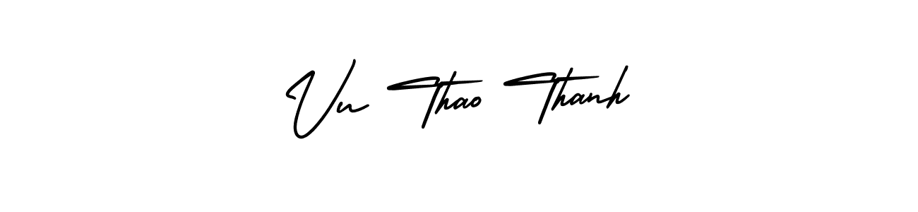 Create a beautiful signature design for name Vu Thao Thanh. With this signature (AmerikaSignatureDemo-Regular) fonts, you can make a handwritten signature for free. Vu Thao Thanh signature style 3 images and pictures png