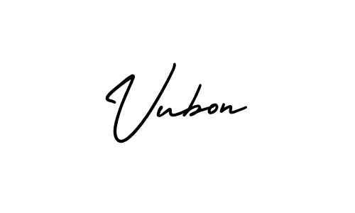 Create a beautiful signature design for name Vubon. With this signature (AmerikaSignatureDemo-Regular) fonts, you can make a handwritten signature for free. Vubon signature style 3 images and pictures png