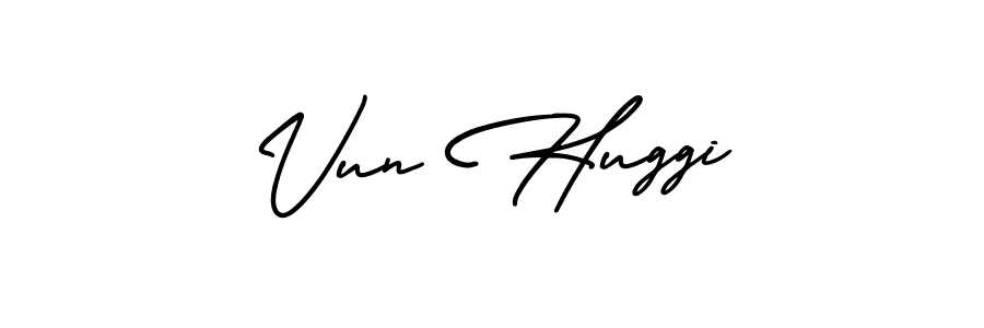 Use a signature maker to create a handwritten signature online. With this signature software, you can design (AmerikaSignatureDemo-Regular) your own signature for name Vun Huggi. Vun Huggi signature style 3 images and pictures png