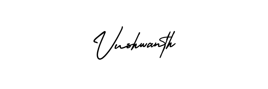 How to make Vushwanth name signature. Use AmerikaSignatureDemo-Regular style for creating short signs online. This is the latest handwritten sign. Vushwanth signature style 3 images and pictures png