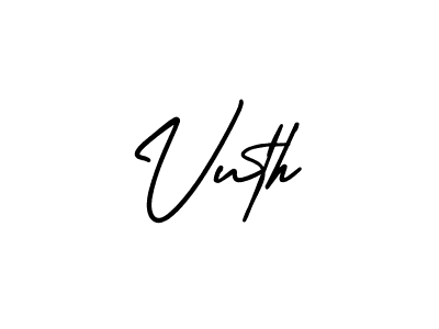 How to make Vuth signature? AmerikaSignatureDemo-Regular is a professional autograph style. Create handwritten signature for Vuth name. Vuth signature style 3 images and pictures png