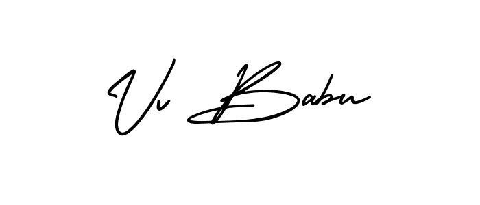 Make a beautiful signature design for name Vv Babu. With this signature (AmerikaSignatureDemo-Regular) style, you can create a handwritten signature for free. Vv Babu signature style 3 images and pictures png