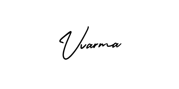 How to make Vvarma name signature. Use AmerikaSignatureDemo-Regular style for creating short signs online. This is the latest handwritten sign. Vvarma signature style 3 images and pictures png