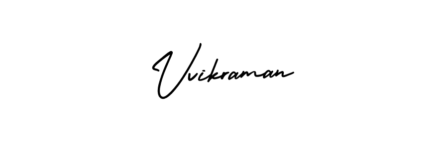 Design your own signature with our free online signature maker. With this signature software, you can create a handwritten (AmerikaSignatureDemo-Regular) signature for name Vvikraman. Vvikraman signature style 3 images and pictures png