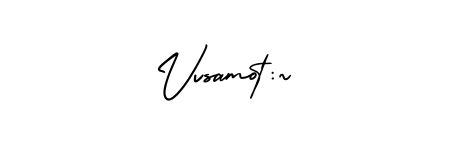 Design your own signature with our free online signature maker. With this signature software, you can create a handwritten (AmerikaSignatureDemo-Regular) signature for name Vvsamot:~. Vvsamot:~ signature style 3 images and pictures png