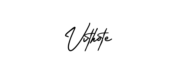 How to make Vvthote name signature. Use AmerikaSignatureDemo-Regular style for creating short signs online. This is the latest handwritten sign. Vvthote signature style 3 images and pictures png