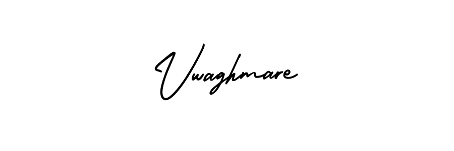 You should practise on your own different ways (AmerikaSignatureDemo-Regular) to write your name (Vwaghmare) in signature. don't let someone else do it for you. Vwaghmare signature style 3 images and pictures png