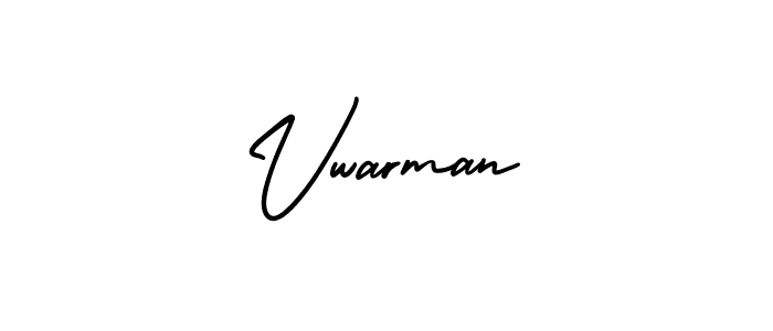 The best way (AmerikaSignatureDemo-Regular) to make a short signature is to pick only two or three words in your name. The name Vwarman include a total of six letters. For converting this name. Vwarman signature style 3 images and pictures png