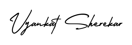 The best way (AmerikaSignatureDemo-Regular) to make a short signature is to pick only two or three words in your name. For converting this name Vyankat Sherekar. Vyankat Sherekar signature style 3 images and pictures png
