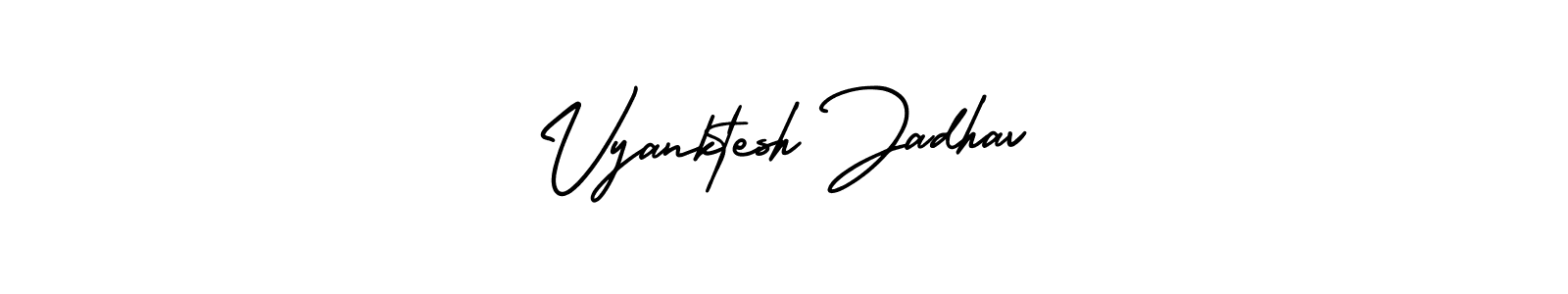 AmerikaSignatureDemo-Regular is a professional signature style that is perfect for those who want to add a touch of class to their signature. It is also a great choice for those who want to make their signature more unique. Get Vyanktesh Jadhav name to fancy signature for free. Vyanktesh Jadhav signature style 3 images and pictures png