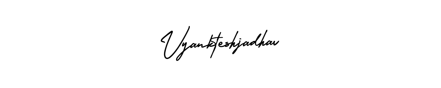 It looks lik you need a new signature style for name Vyankteshjadhav. Design unique handwritten (AmerikaSignatureDemo-Regular) signature with our free signature maker in just a few clicks. Vyankteshjadhav signature style 3 images and pictures png