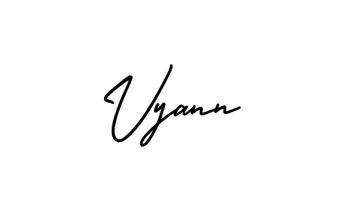 How to Draw Vyann signature style? AmerikaSignatureDemo-Regular is a latest design signature styles for name Vyann. Vyann signature style 3 images and pictures png