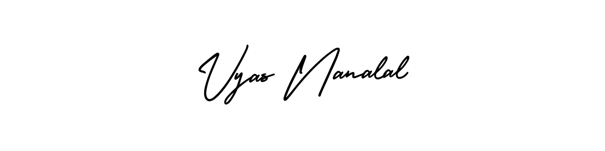 Make a beautiful signature design for name Vyas Nanalal. Use this online signature maker to create a handwritten signature for free. Vyas Nanalal signature style 3 images and pictures png