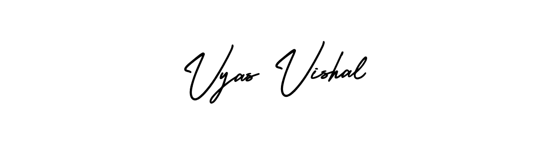 Vyas Vishal stylish signature style. Best Handwritten Sign (AmerikaSignatureDemo-Regular) for my name. Handwritten Signature Collection Ideas for my name Vyas Vishal. Vyas Vishal signature style 3 images and pictures png
