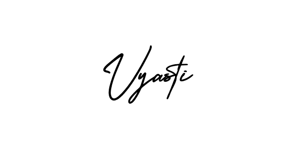 How to make Vyasti name signature. Use AmerikaSignatureDemo-Regular style for creating short signs online. This is the latest handwritten sign. Vyasti signature style 3 images and pictures png