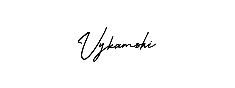 Make a beautiful signature design for name Vykamshi. With this signature (AmerikaSignatureDemo-Regular) style, you can create a handwritten signature for free. Vykamshi signature style 3 images and pictures png