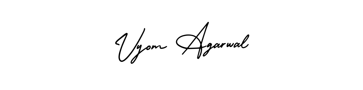 It looks lik you need a new signature style for name Vyom Agarwal. Design unique handwritten (AmerikaSignatureDemo-Regular) signature with our free signature maker in just a few clicks. Vyom Agarwal signature style 3 images and pictures png
