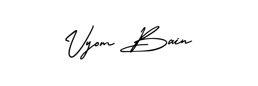 Also we have Vyom Bain name is the best signature style. Create professional handwritten signature collection using AmerikaSignatureDemo-Regular autograph style. Vyom Bain signature style 3 images and pictures png