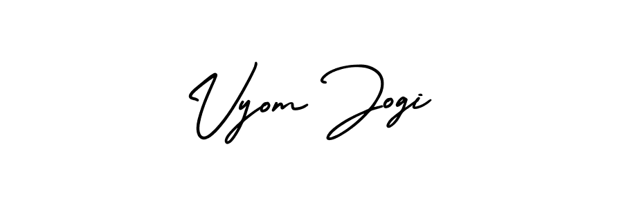 if you are searching for the best signature style for your name Vyom Jogi. so please give up your signature search. here we have designed multiple signature styles  using AmerikaSignatureDemo-Regular. Vyom Jogi signature style 3 images and pictures png