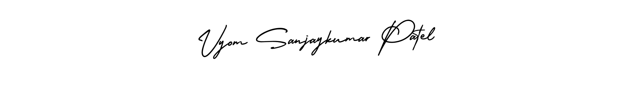 Use a signature maker to create a handwritten signature online. With this signature software, you can design (AmerikaSignatureDemo-Regular) your own signature for name Vyom Sanjaykumar Patel. Vyom Sanjaykumar Patel signature style 3 images and pictures png