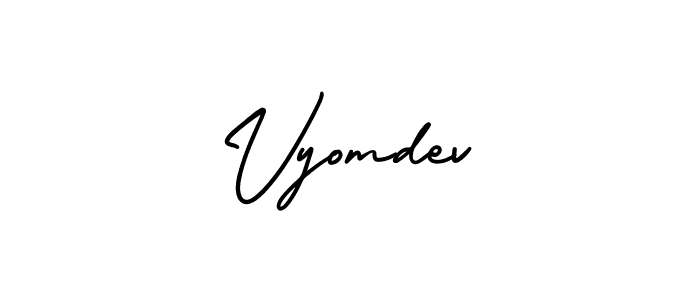 Create a beautiful signature design for name Vyomdev. With this signature (AmerikaSignatureDemo-Regular) fonts, you can make a handwritten signature for free. Vyomdev signature style 3 images and pictures png