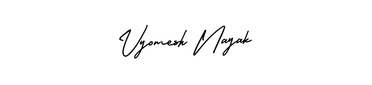 How to make Vyomesh Nayak signature? AmerikaSignatureDemo-Regular is a professional autograph style. Create handwritten signature for Vyomesh Nayak name. Vyomesh Nayak signature style 3 images and pictures png