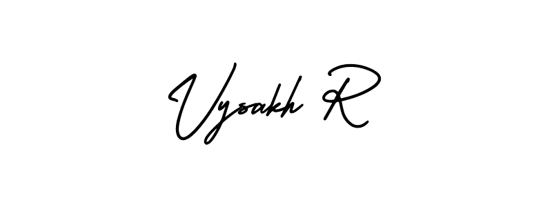 Make a beautiful signature design for name Vysakh R. Use this online signature maker to create a handwritten signature for free. Vysakh R signature style 3 images and pictures png