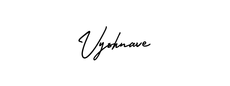 You should practise on your own different ways (AmerikaSignatureDemo-Regular) to write your name (Vyshnave) in signature. don't let someone else do it for you. Vyshnave signature style 3 images and pictures png