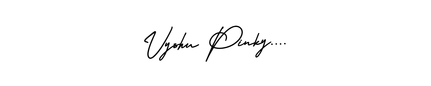 Create a beautiful signature design for name Vyshu Pinky..... With this signature (AmerikaSignatureDemo-Regular) fonts, you can make a handwritten signature for free. Vyshu Pinky.... signature style 3 images and pictures png
