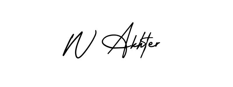 W Akhter stylish signature style. Best Handwritten Sign (AmerikaSignatureDemo-Regular) for my name. Handwritten Signature Collection Ideas for my name W Akhter. W Akhter signature style 3 images and pictures png