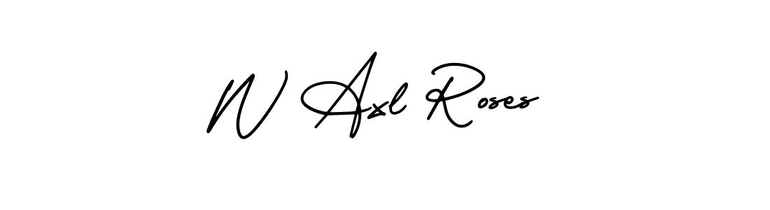 W Axl Roses stylish signature style. Best Handwritten Sign (AmerikaSignatureDemo-Regular) for my name. Handwritten Signature Collection Ideas for my name W Axl Roses. W Axl Roses signature style 3 images and pictures png