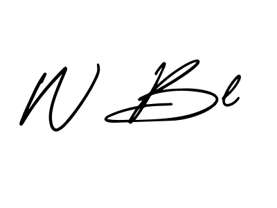 Make a beautiful signature design for name W Bl. With this signature (AmerikaSignatureDemo-Regular) style, you can create a handwritten signature for free. W Bl signature style 3 images and pictures png