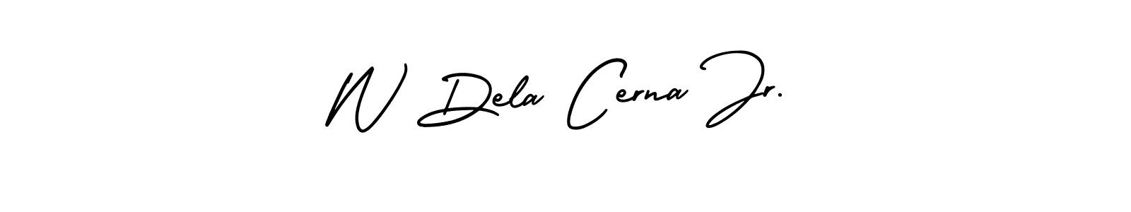 This is the best signature style for the W Dela Cerna Jr. name. Also you like these signature font (AmerikaSignatureDemo-Regular). Mix name signature. W Dela Cerna Jr. signature style 3 images and pictures png