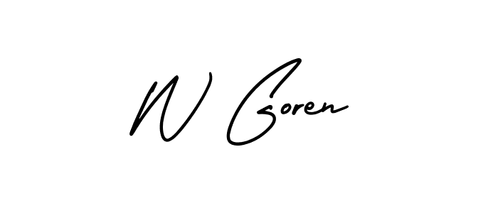 You can use this online signature creator to create a handwritten signature for the name W Goren. This is the best online autograph maker. W Goren signature style 3 images and pictures png
