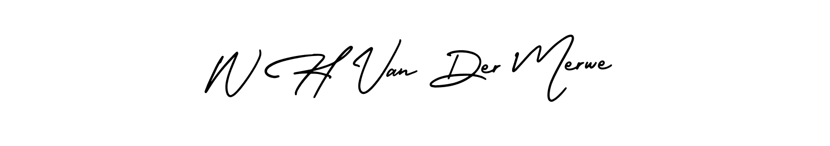 Create a beautiful signature design for name W H Van Der Merwe. With this signature (AmerikaSignatureDemo-Regular) fonts, you can make a handwritten signature for free. W H Van Der Merwe signature style 3 images and pictures png