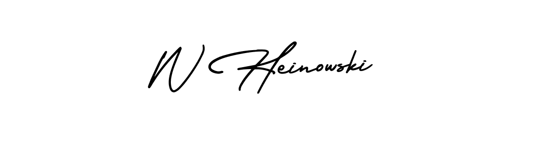 This is the best signature style for the W Heinowski name. Also you like these signature font (AmerikaSignatureDemo-Regular). Mix name signature. W Heinowski signature style 3 images and pictures png