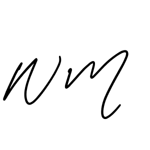 You should practise on your own different ways (AmerikaSignatureDemo-Regular) to write your name (W M) in signature. don't let someone else do it for you. W M signature style 3 images and pictures png