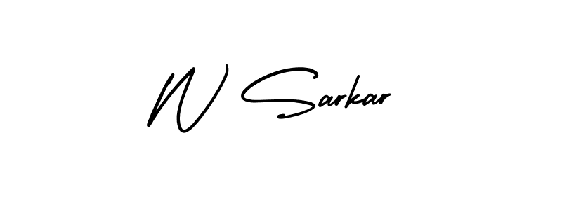 Design your own signature with our free online signature maker. With this signature software, you can create a handwritten (AmerikaSignatureDemo-Regular) signature for name W Sarkar. W Sarkar signature style 3 images and pictures png