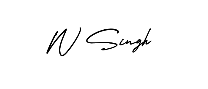 Design your own signature with our free online signature maker. With this signature software, you can create a handwritten (AmerikaSignatureDemo-Regular) signature for name W Singh. W Singh signature style 3 images and pictures png