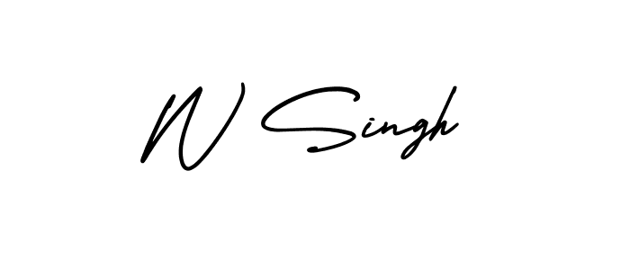 How to Draw W Singh signature style? AmerikaSignatureDemo-Regular is a latest design signature styles for name W Singh. W Singh signature style 3 images and pictures png