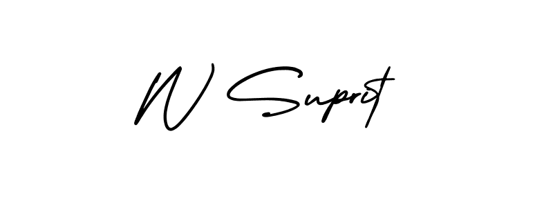 Also we have W Suprit name is the best signature style. Create professional handwritten signature collection using AmerikaSignatureDemo-Regular autograph style. W Suprit signature style 3 images and pictures png