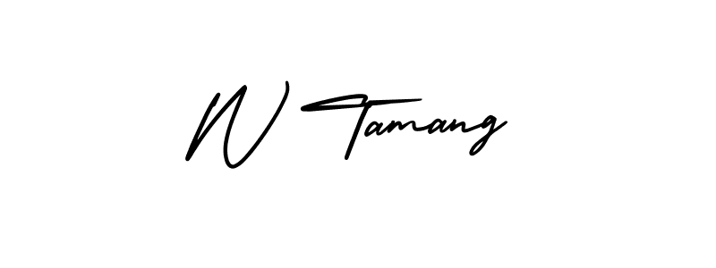Make a short W Tamang signature style. Manage your documents anywhere anytime using AmerikaSignatureDemo-Regular. Create and add eSignatures, submit forms, share and send files easily. W Tamang signature style 3 images and pictures png